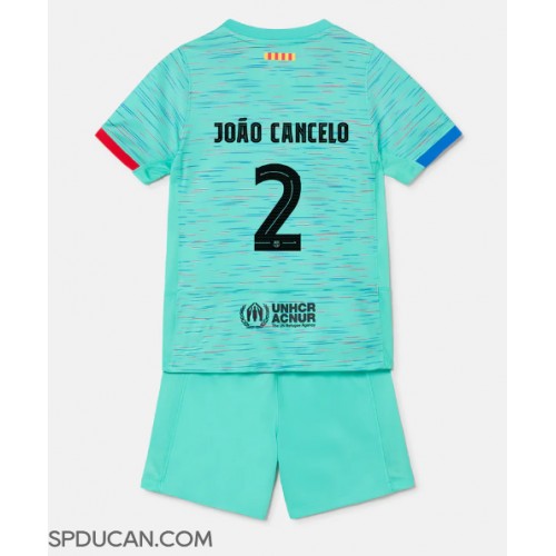 Dječji Nogometni Dres Barcelona Joao Cancelo #2 Rezervni 2023-24 Kratak Rukav (+ Kratke hlače)